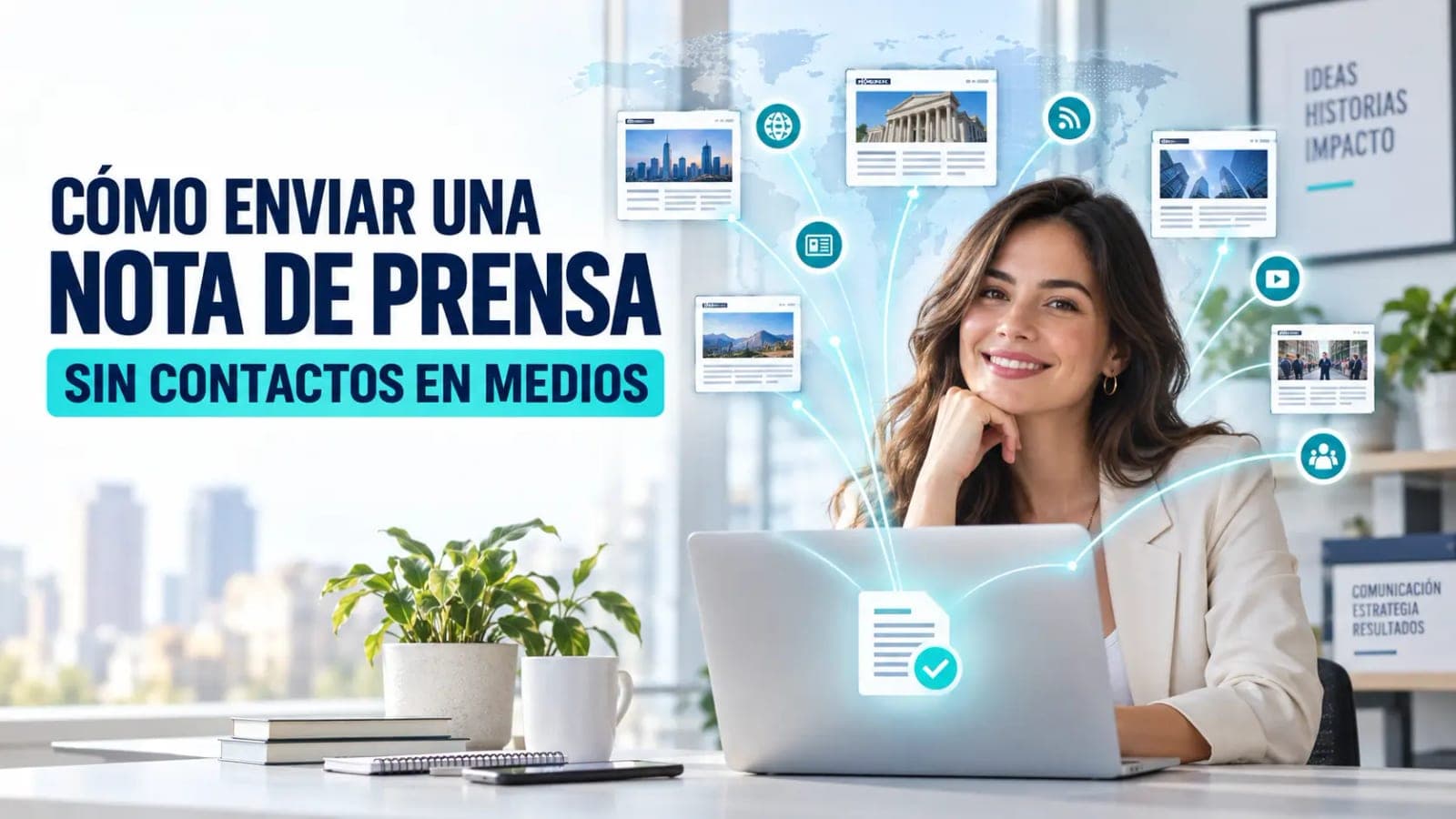 Persona trabajando sola con un portátil en un escritorio