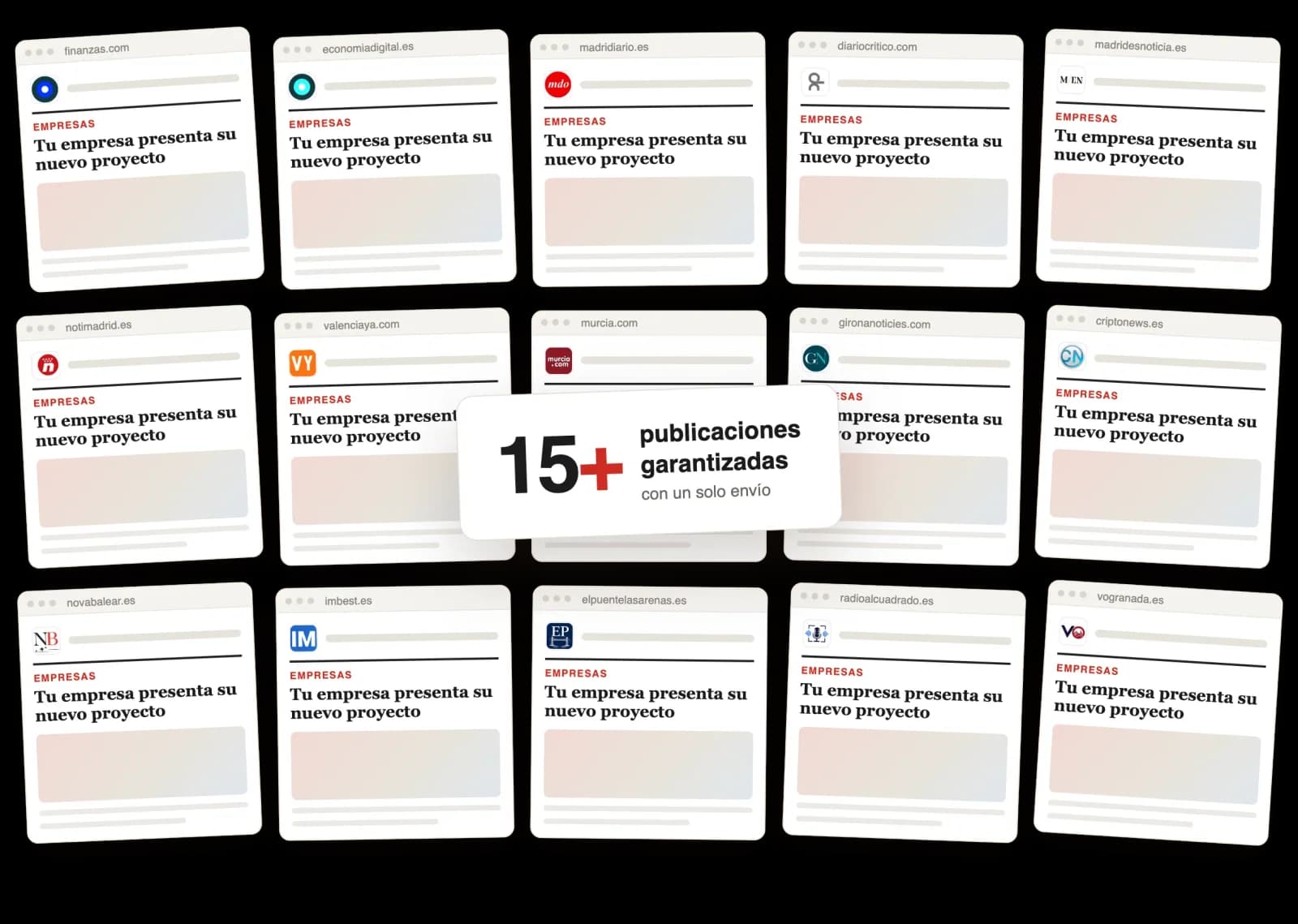 La misma noticia publicada en quince periódicos digitales a la vez