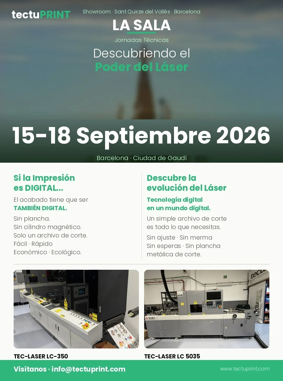 Cartel Open House LA SALA TECTUPRINT 15-18 septiembre 2026