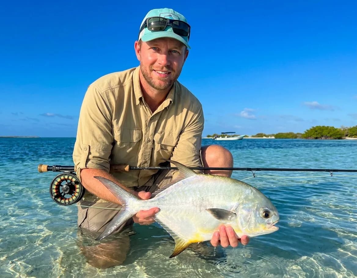 A photorealistic saltwater flats fishing scene in 1785015216090
