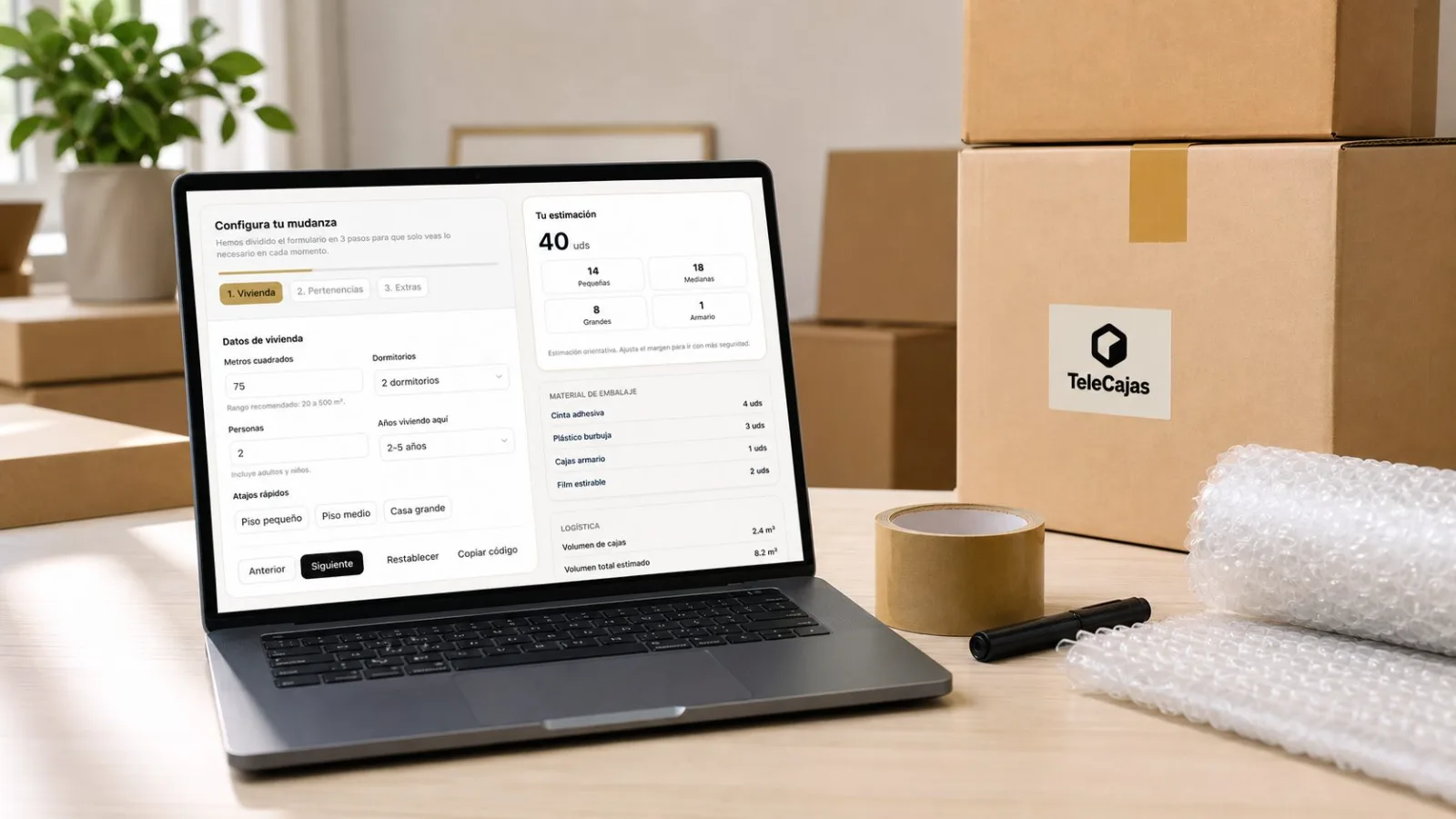 calculadora telecajas